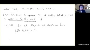 Lecture 18.1 - The Uniform Cauchy Criterion