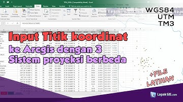 Cara Input Koordinat dari Excel ke Arcgis UTM TM3 WGS84