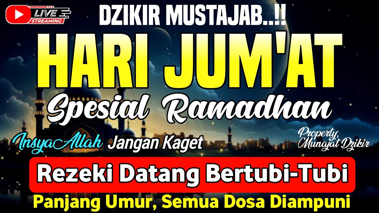 KHUSUS BULAN RAMADHAN,JANGAN REMEHKAN DOA INI,REZEKI DATANG BERTUBI-TUBI, CUKUP PUTAR 1X, INSYAALLAH