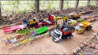 Action#028 Dump Truk RC Huina 1536,bulldozer Huina 1569 Truk Merci Muatan Tanah Merah Bangunan Excav