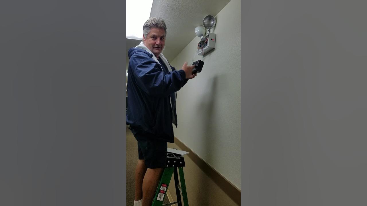 How to change a emergency light battery YouTube