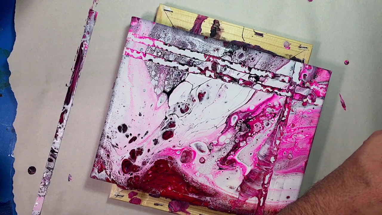 Acrylic Fluid Pouring - DE69 - Gift Wrapping - Dirty Cup Pour Technique ...