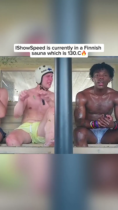 IShowSpeed is currently in a Finnish sauna which is 130.C🔥 #ishowspeed #finland