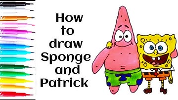 How to Draw SpongeBob & Patrick l SpongeBob & Patrick Cute Drawing |#spongebob #patrick #kidsdrawing