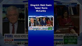 Newt Gingrich calls for expulsion of Matt Gaetz after McCarthy ousting: ‘It’s disgraceful’ #shorts
