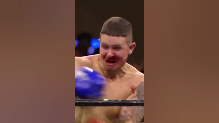 Bloodied boxer wont give up and keeps throwing hay...