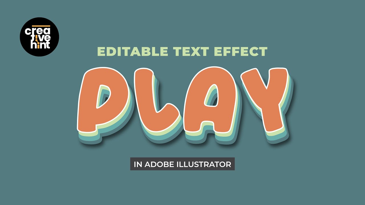 Editable Text Effect in Adobe illustrator. #graphicdesign - YouTube