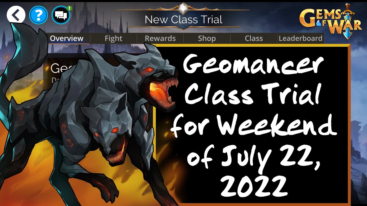 Gems of War New Class: Geomancer Class Trial for Weekend of July 22, 2022