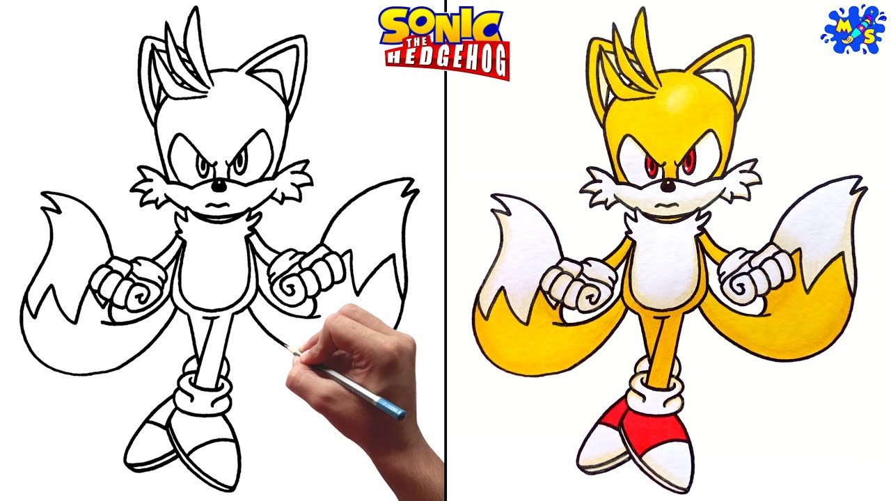 Como Desenhar o Tails [Sonic, the Hedgehog] - (How to Draw Tails