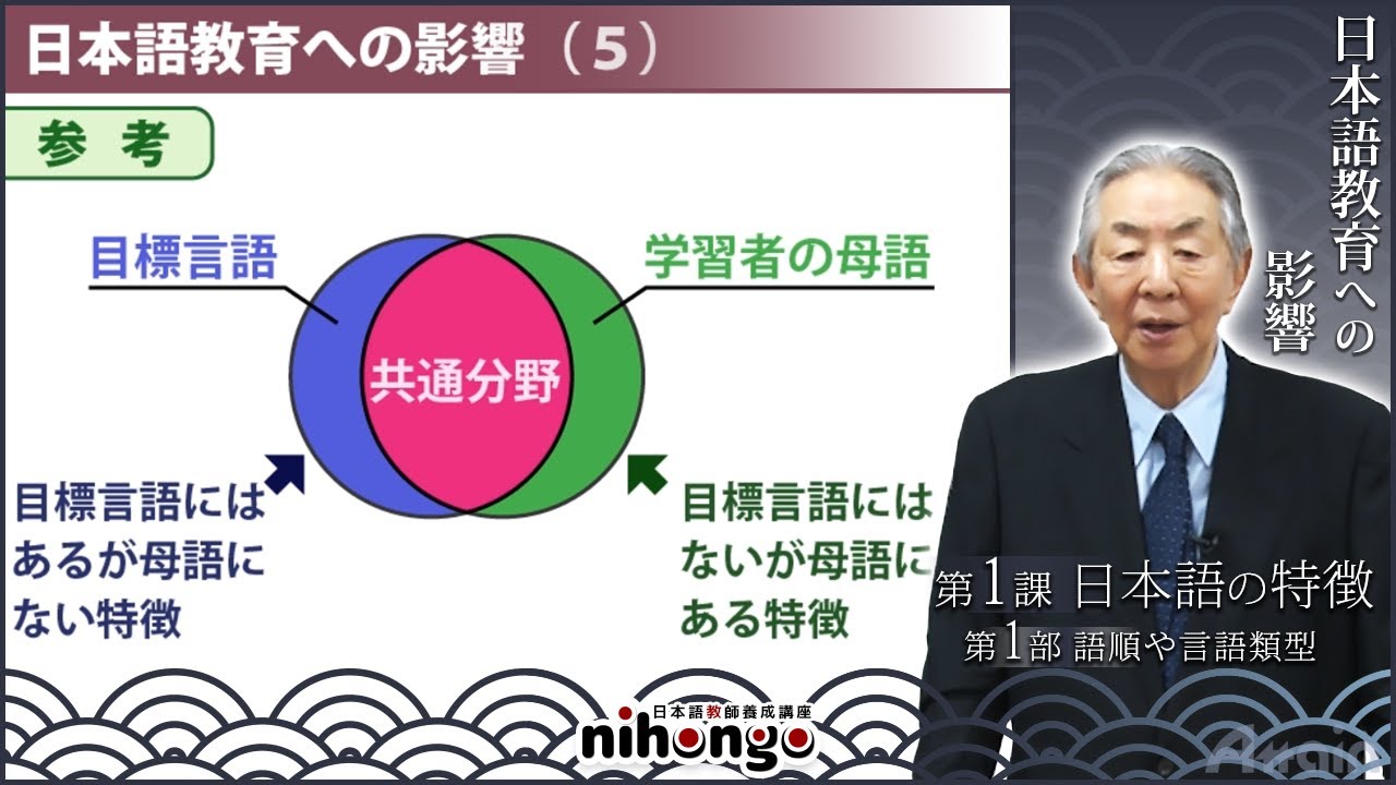日本語教師養成講座 第1課 日本語の特徴 第1部「日本語教育への影響