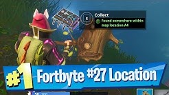 Fortnite Fortbyte #27 Location - Found somewhere within Map location A4