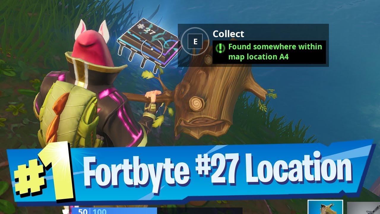 'Fortnite' Fortbyte #27 Location: Found Somewhere Within Map Location A4