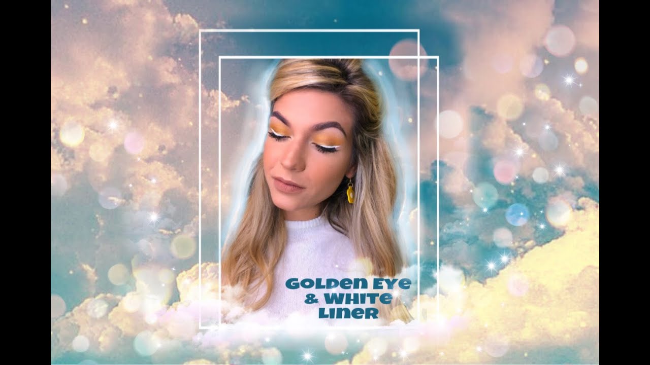 EASIEST YELLOW EYE LOOK: Makeup Tutorial on How To Do A Simple Yellow Eyeshadow With A White Wing