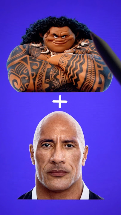 I turned The Rock into ✨ Maui ✨ from Moana ✨ #shorts #moana