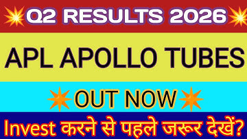 Apl Apollo Tubes Q2 Results 2025 🔴 Apl Apollo Result 🔴 Apl Apollo Tubes Ltd Share 🔴 Apl Apollo Share