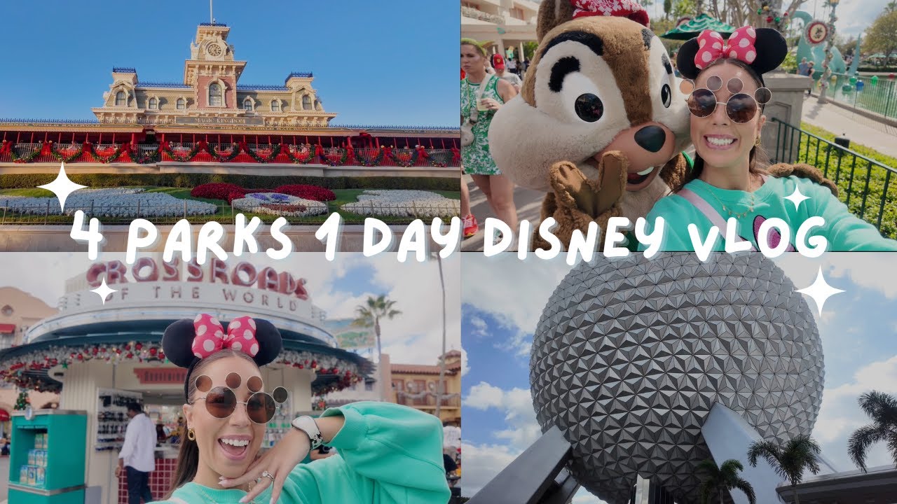 4 парка за 1 день💖 Последний рождественский видеоблог о Диснее в этом году, одиночный день в Дисн...