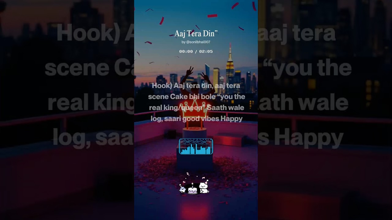 Today is your day (Aaj Tera Din ) best birthday song 