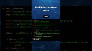 Basic Emoji Adventure Game in Python #coding #gaming #code #coder #python #tutorial #developer