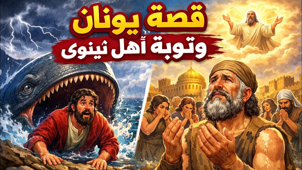 قصة يونان وتوبة اهل نينوي للأطفال 