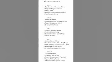 soft skills important questions, BAS 105/205, AKTU B.tech 1st year
