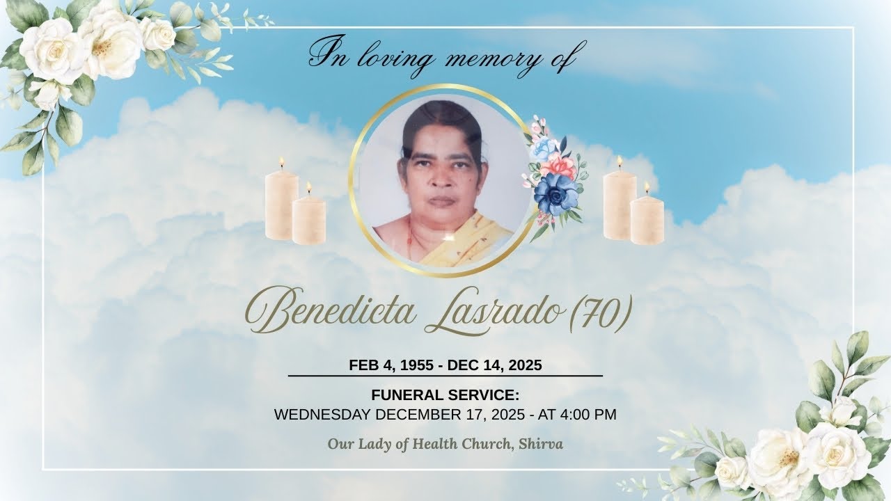 Final Journey of Benedicta Lasrado ( 70 years ) || Our Lady of Health Church Shirva