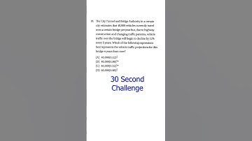 SAT Prep Advanced Math 5-1Linear & Exponential Functions Q18 #satexam #maths #satmath #problemanaly