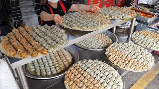 The amazing skill of the dumpling master! who makes 6,000 pieces a day. \/ Korean street food