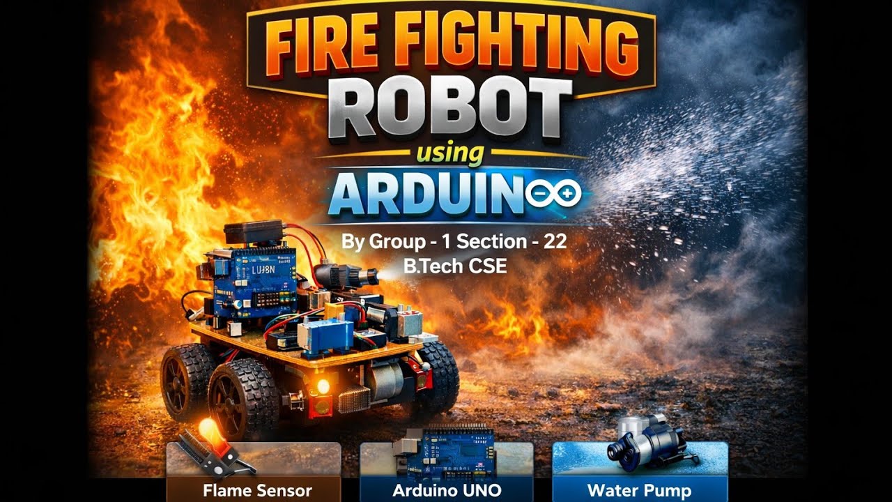 Fire Fighting Robot using Arduino Group 1 - YouTube