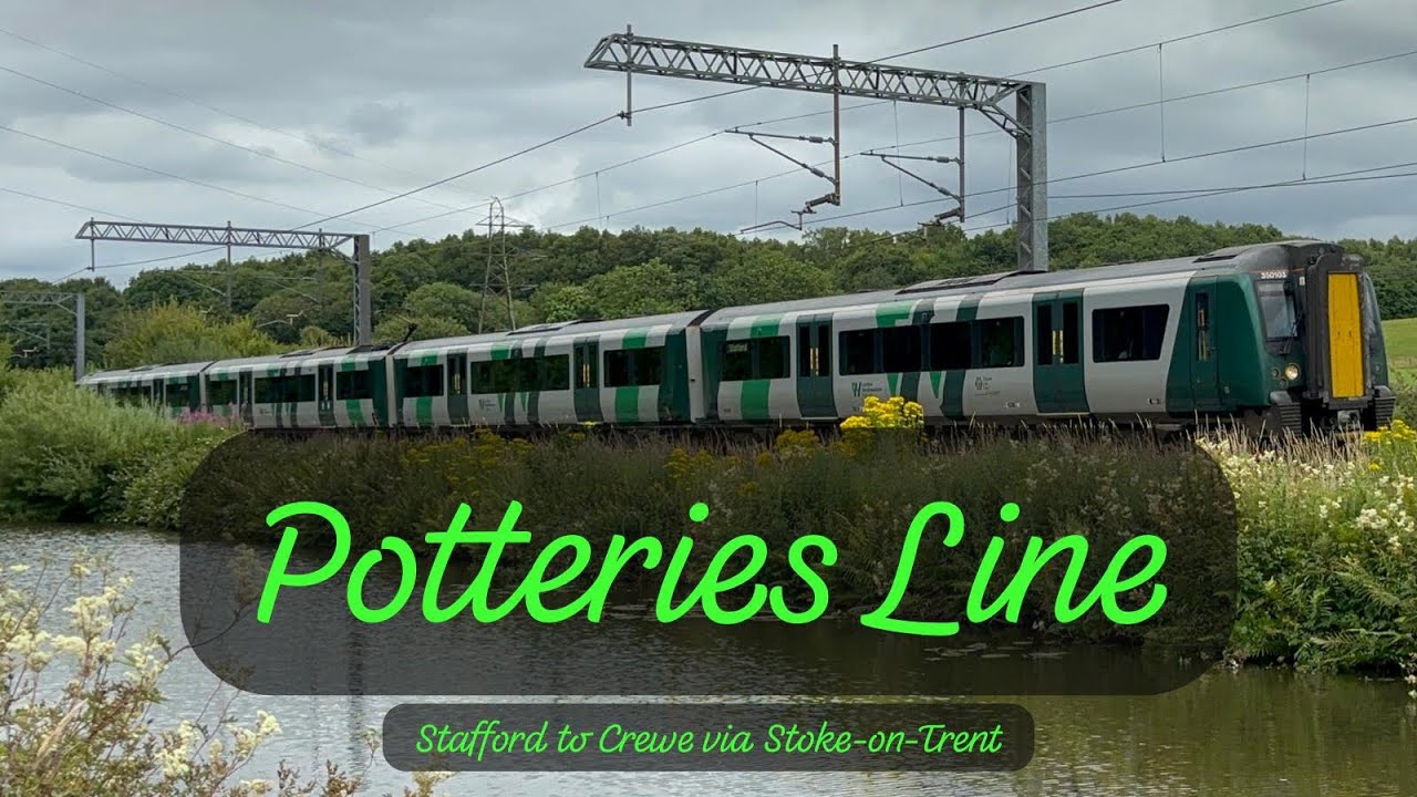 Potteries Line (Stafford to Crewe via Stoke-on-Trent) - DRIVER'S EYE VIEW