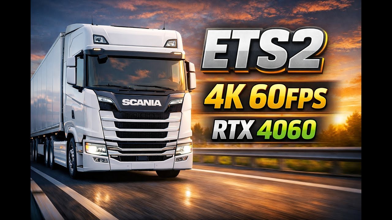 ETS2 Scania Yolculuğu 🚛 | 4K  Ultra Grafik Euro Truck Simulator 2 | Beyaz Scania Uzun Yol | RTX 4060