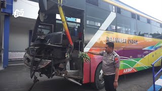 Bus Rajawali Indah Alami Kecelakaan di Baureno Bojonegoro, Satu Orang Luka