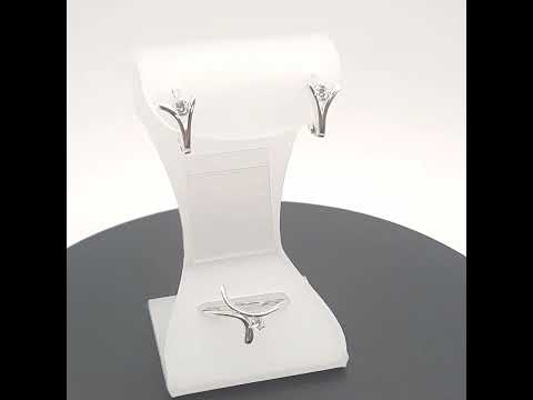 Срібна каблучка та сережки Елегантність, видео 1