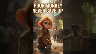 Poor Monkey Sold Paper Fans in Extreme Heat | Emotional Monkey Story