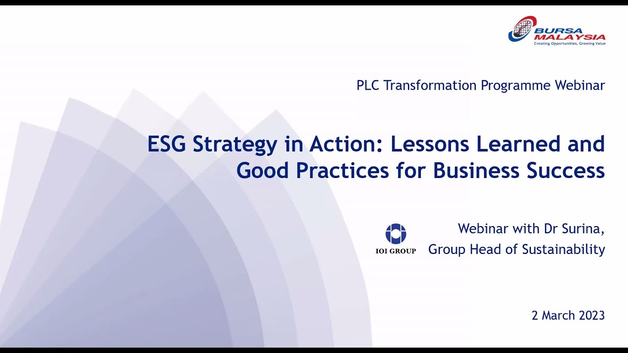 [PODCAST] ESG Strategy in Action: Insights from IOI Corporation Berhad ...