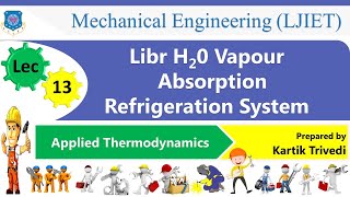 l 13 libr h20 vapour absorption refrigeration system | applied thermodynamics | mechanical