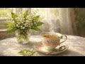 Cozy Spring Tea with Lily of the Valley | Golden Morning Light | 4K Frame TV Art