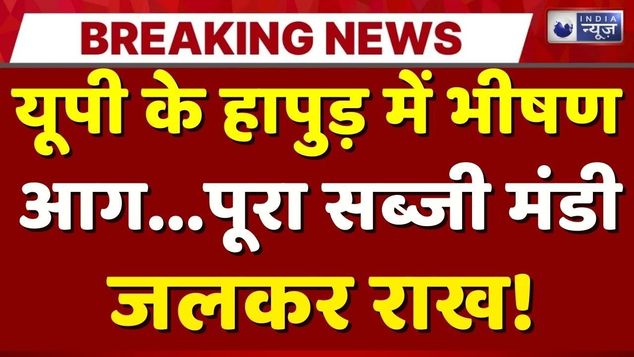 UP Hapur Fire News: हापुड़ में आग का तांडव, सब्जी मंडी के पास भीषण आग | Breaking News | India News