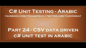 CSV data driven c# unit test in arabic