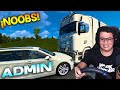 ¡A PUNTO DE CHOCAR CON UN ADMIN DE TRUCKERS! | Ruta de los NOOBS | Euro Truck Simulator 2