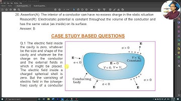 Electrostatics - Case study based questions