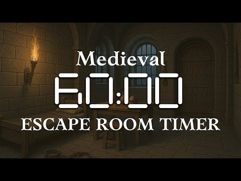 1 Hour Escape Room Timer | 60-Minutes Countdown with Medieval Dungeon Ambience