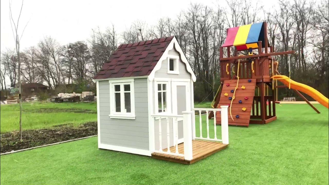 Детский игровой домик для дачи СВОИМИ РУКАМИ. Часть 2 ФИНАЛ. - YouTube
