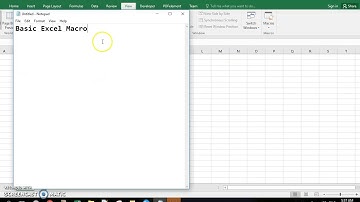 Basic Excel Macro: Hello World (part1)