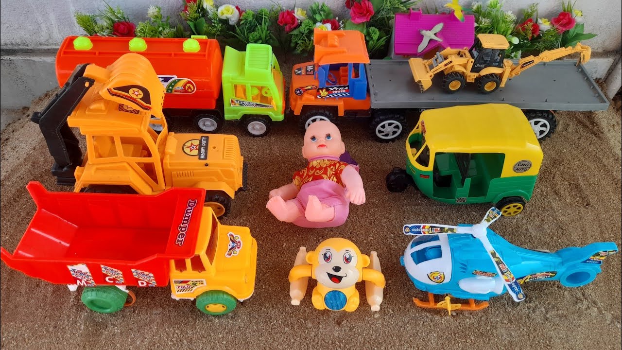 Gadi Wala Cartoon Helicopter toy video Train Toy Rebbit Toy Dog Squeaky