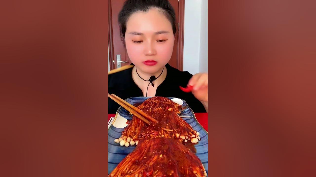 [ ASMR ] This Show Eating Enoki Mushroom With Chilli Spicy Yummy [ MUKBANG ]