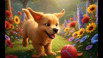 Nhạc Thiếu Nhi Chú Chó Nhỏ Dễ Thương Nô Đùa Trong Sân_Children