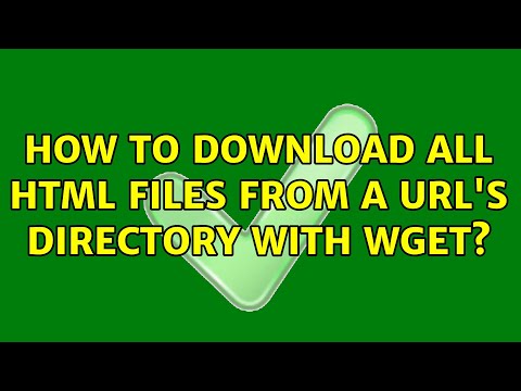 How to download all html files from a URL's directory with wget?