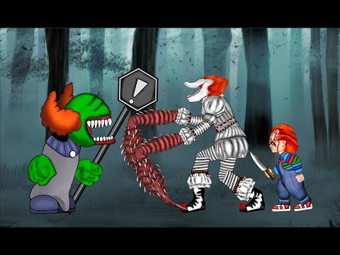 Tricky the Clown vs  IT Pennywise , Chucky doll Animation [dc2].