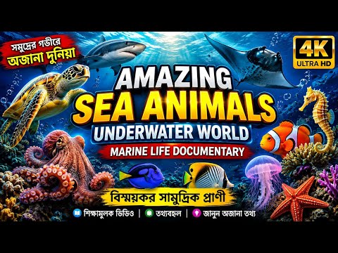 Amazing Sea Animals 4K | Underwater World | Marine Life Documentary