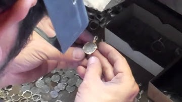 How to make Jewelry video- Setting coins in the bezel